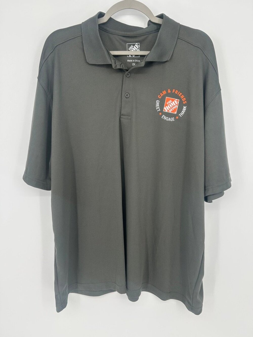 The Home Depot Drive Accuracy Get Involved Performance Polo Shirt 2X Workwear
